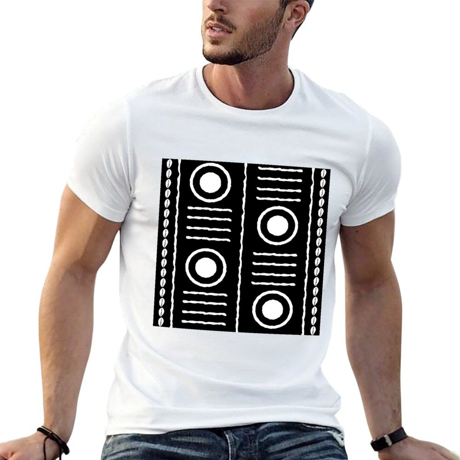 Mudcloth Print Top - Traditional African Mud Cloth Design T-Shirt