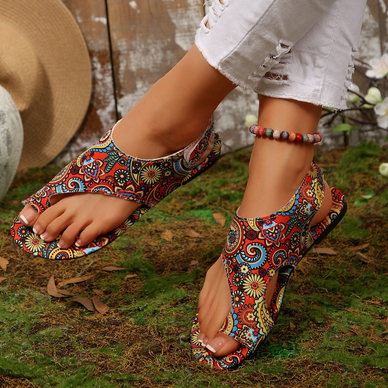 Ethnic Style Dresses - 2026 New Bohemian Print Designer Flat