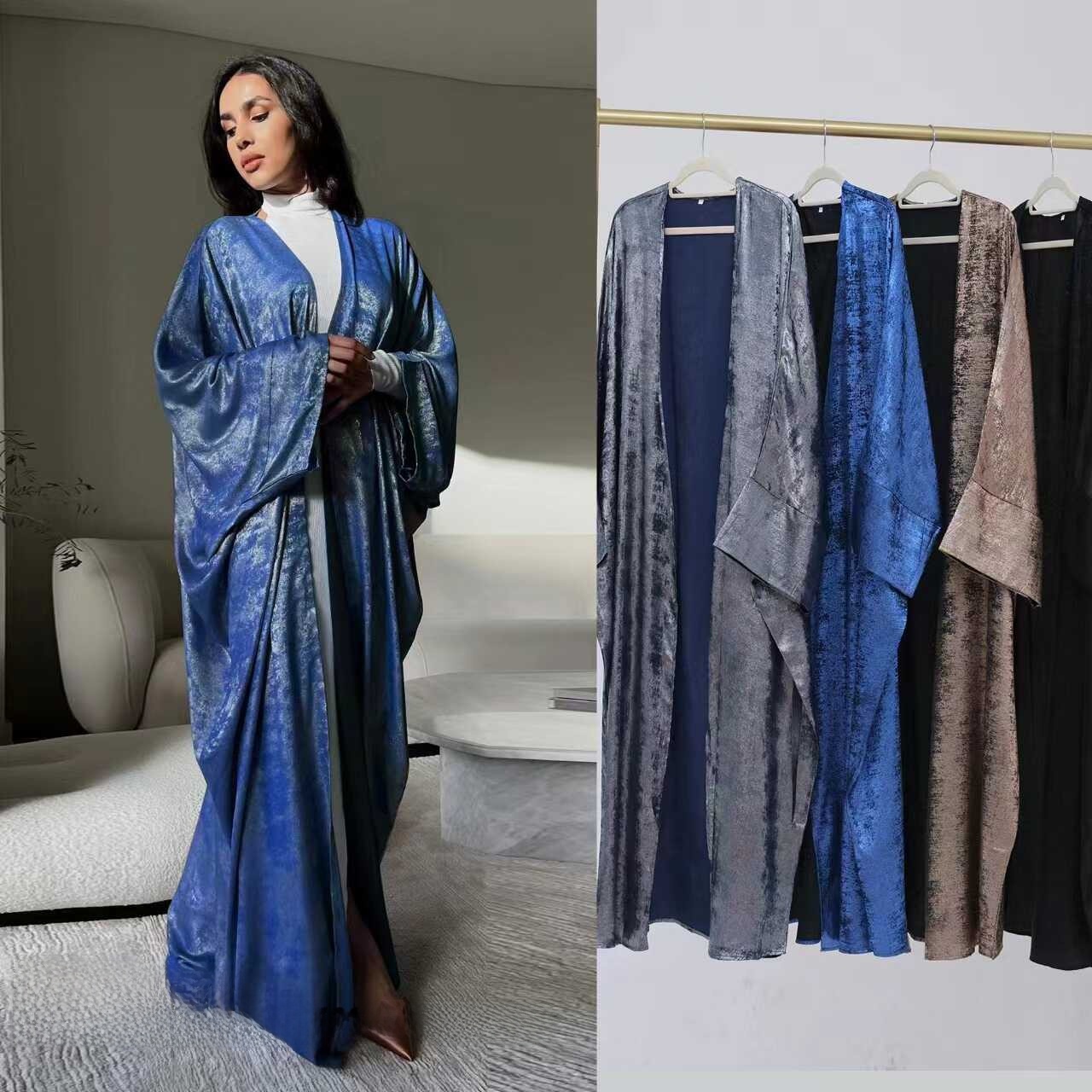 Ethnic Style Dresses - Fashionable Patchwork Open Cardigan Dress for