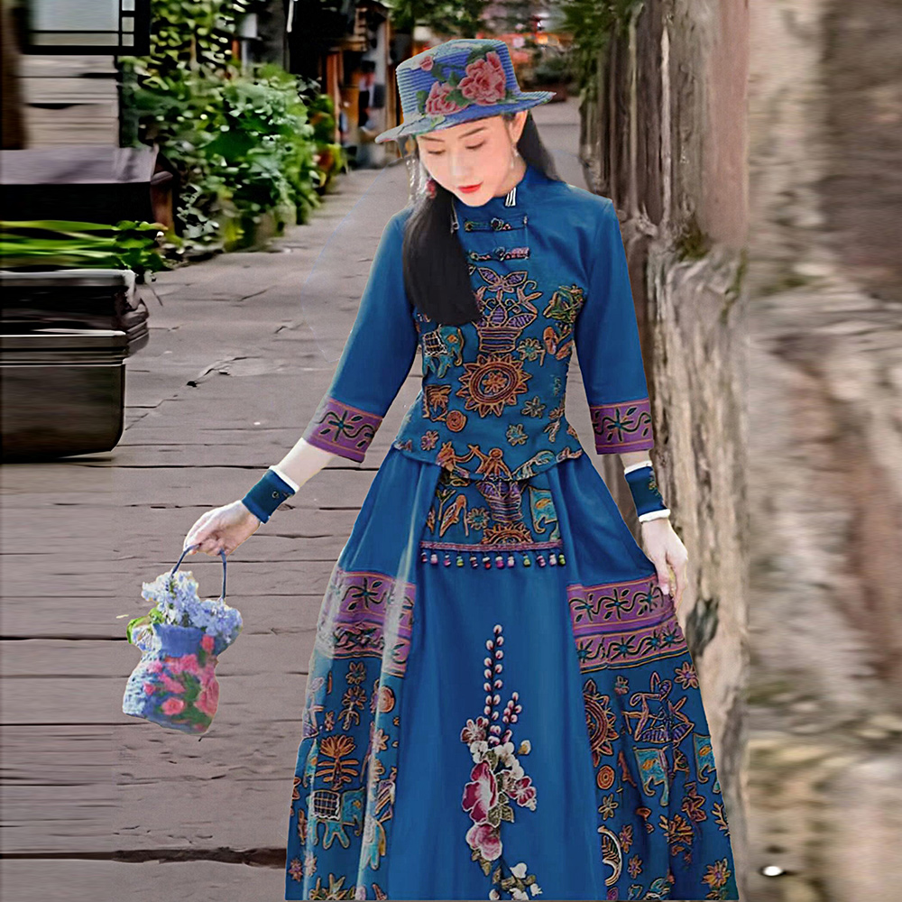 New Spring Summer Cotton Linen - đánh giá và giá Ethnic Style Dresses