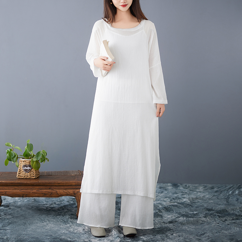 Loose Cotton Linen Dress Women - đánh giá và giá Ethnic Style Dresses