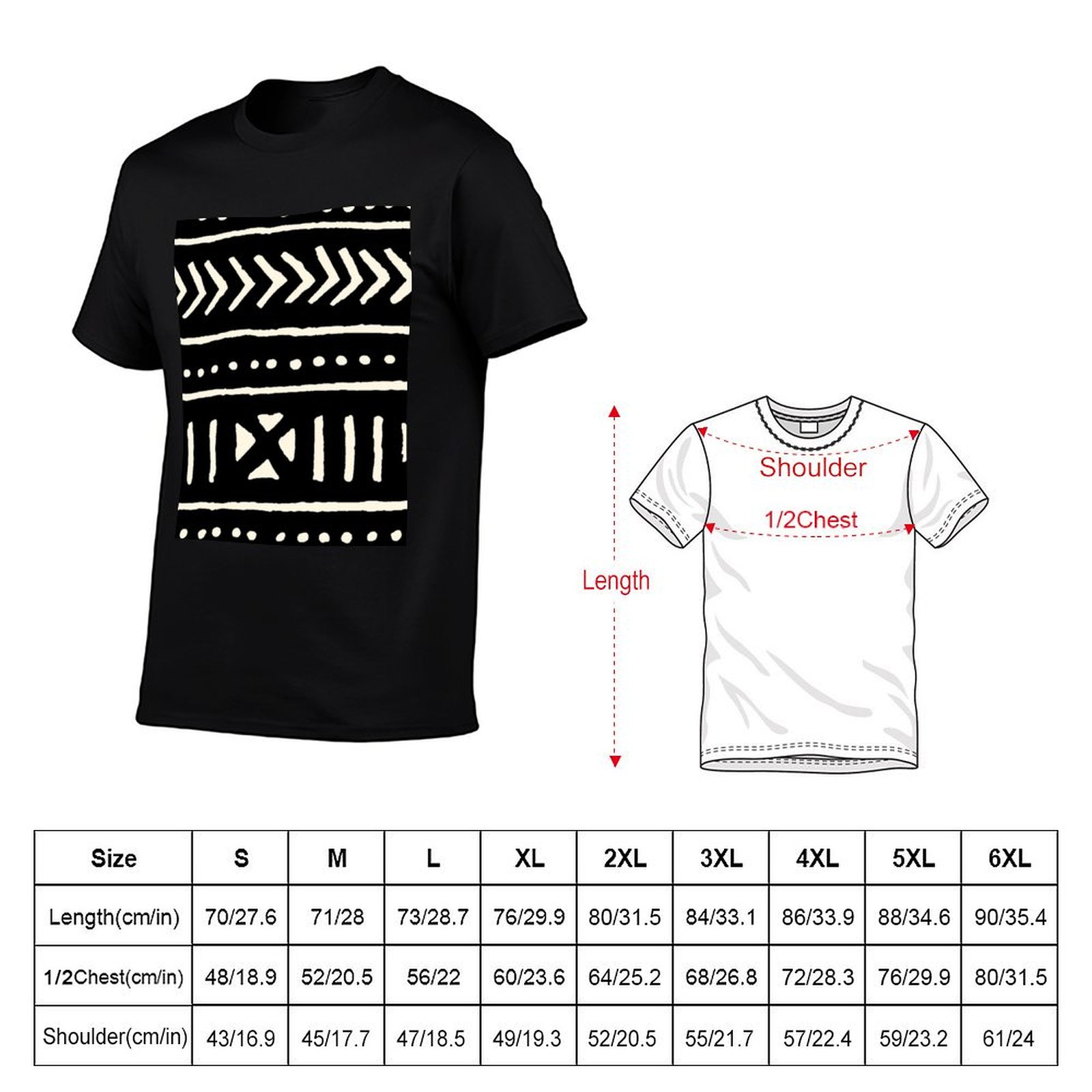 african mud cloth black and wh - đánh giá và giá Mudcloth Print Top