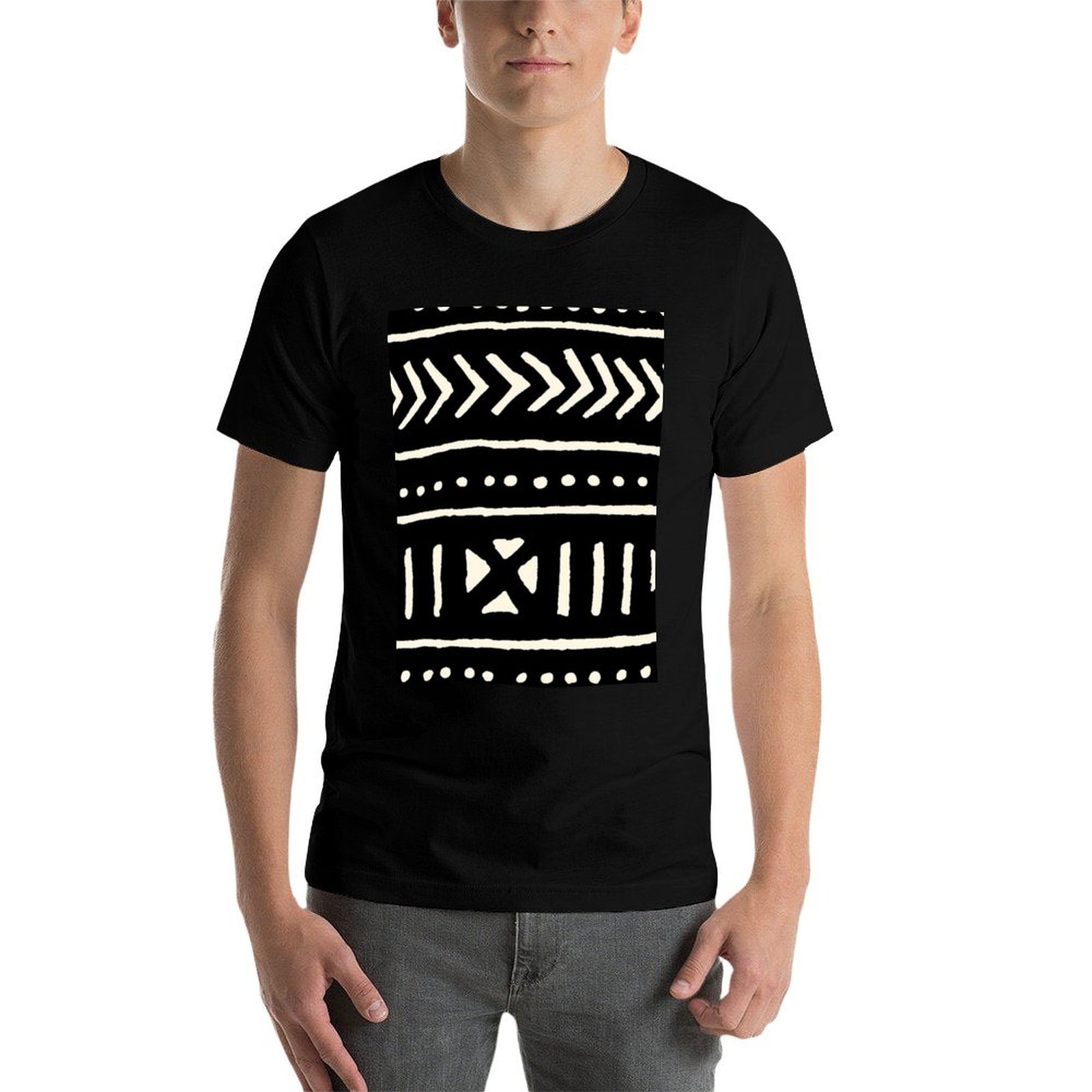 african mud cloth black and wh - đánh giá và giá Mudcloth Print Top