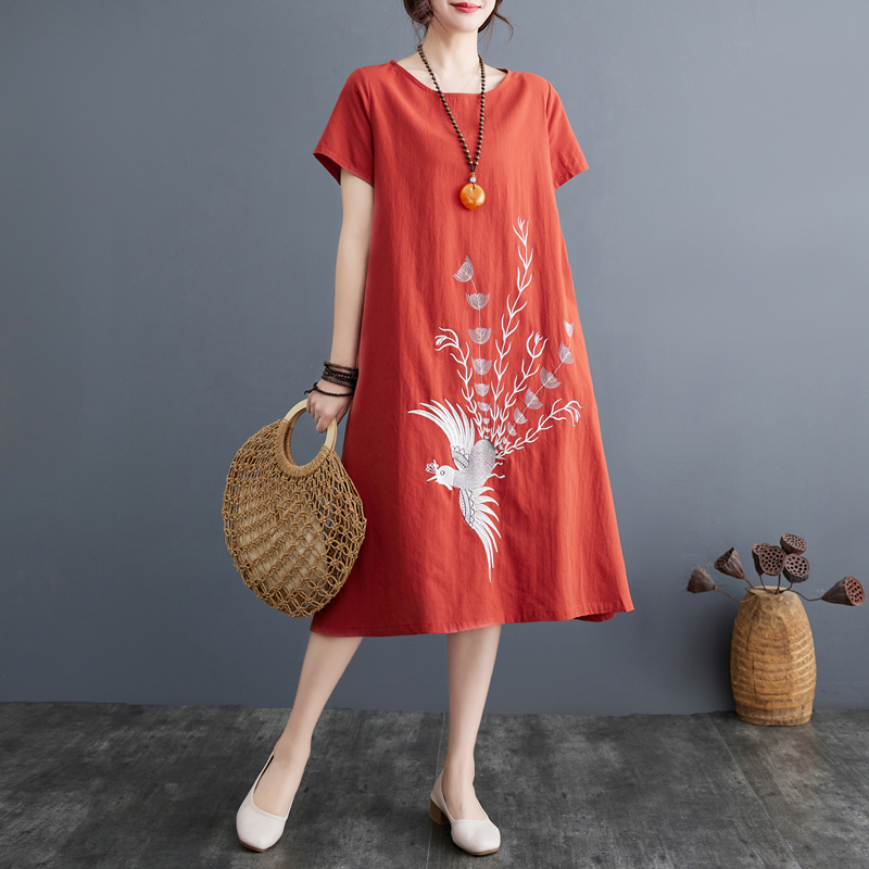Summer 2024 Women's Mid-Length - đánh giá và giá Ethnic Style Dresses