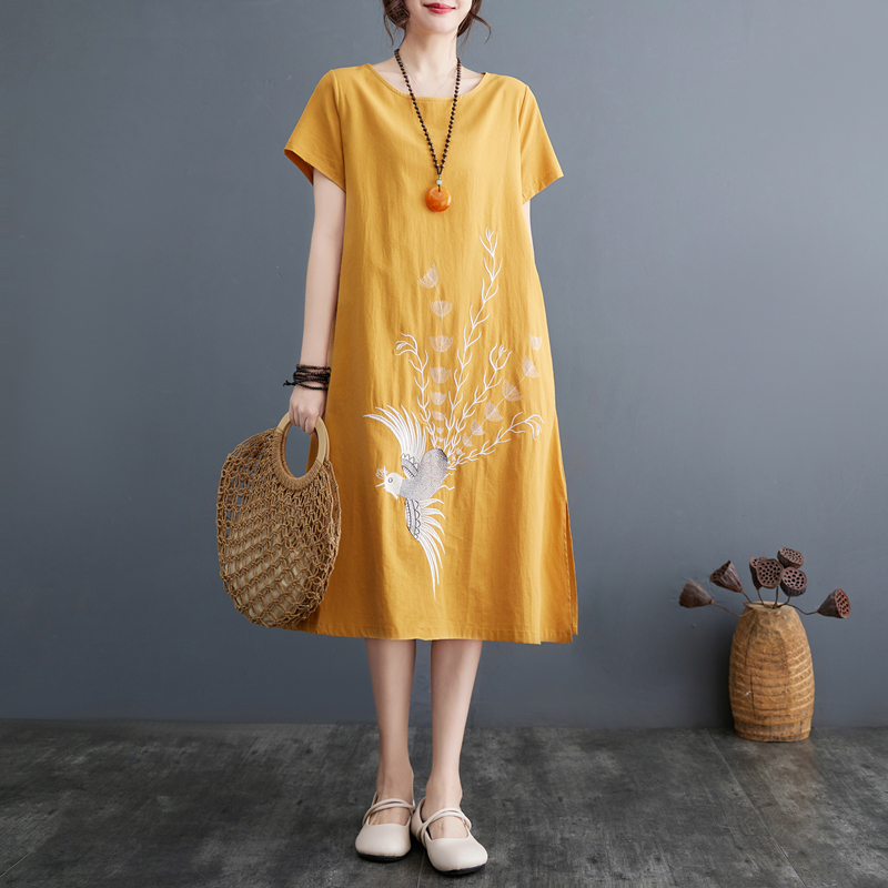 Summer 2024 Women's Mid-Length - đánh giá và giá Ethnic Style Dresses
