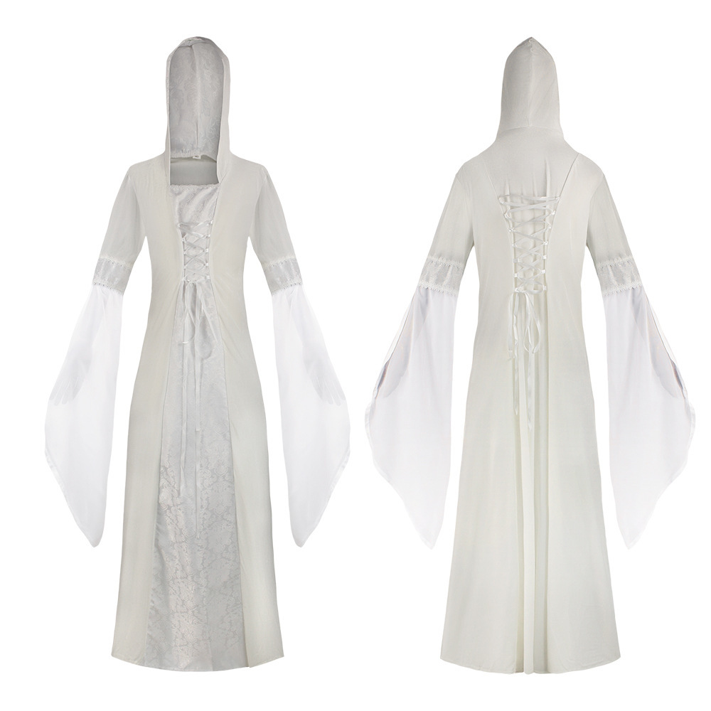 Retro Style Hooded Long Dress  - đánh giá và giá Ethnic Style Dresses