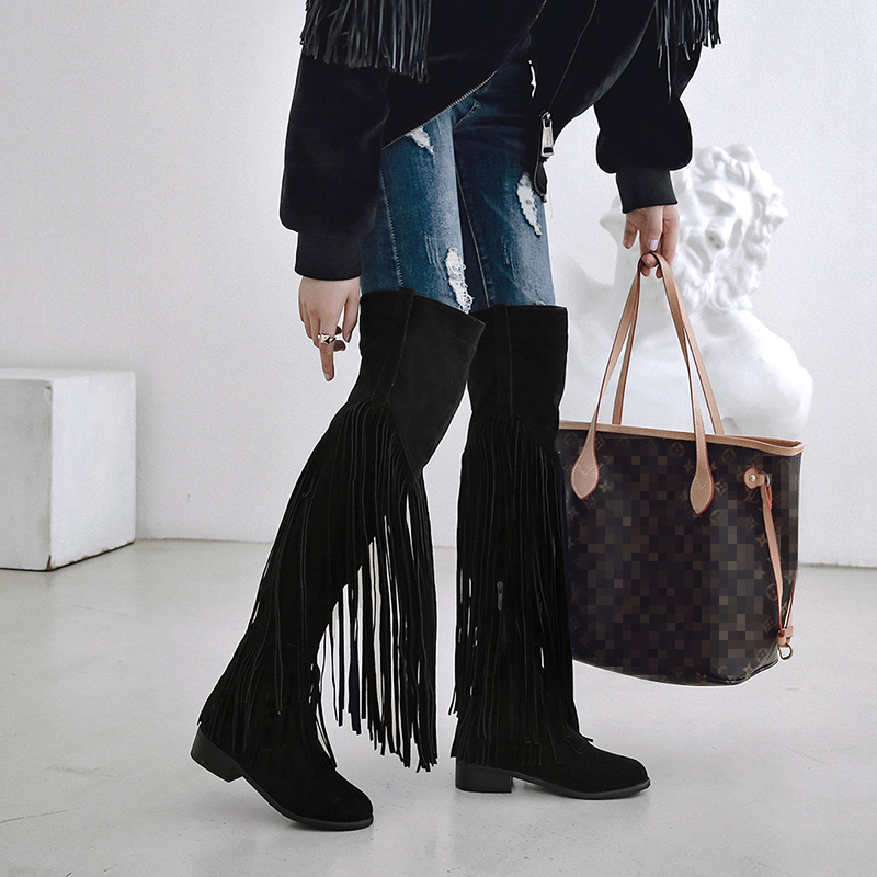 2026 Fashion Boho Knee High Bo - đánh giá và giá Ethnic Fashion In