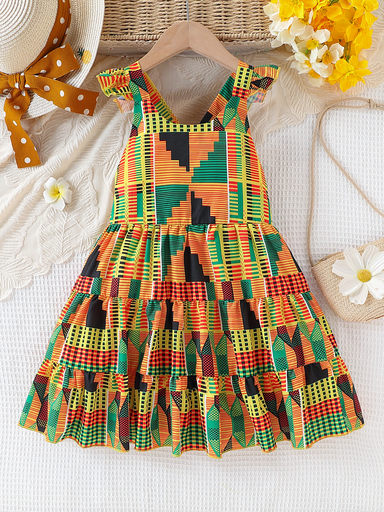 Girls summer African bohemian  - đánh giá và giá Ethnic Fashion Dress