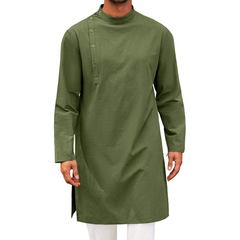 Mens Kaftan Thobe Robe Long Sl - đánh giá và giá Kurta Men Cotton