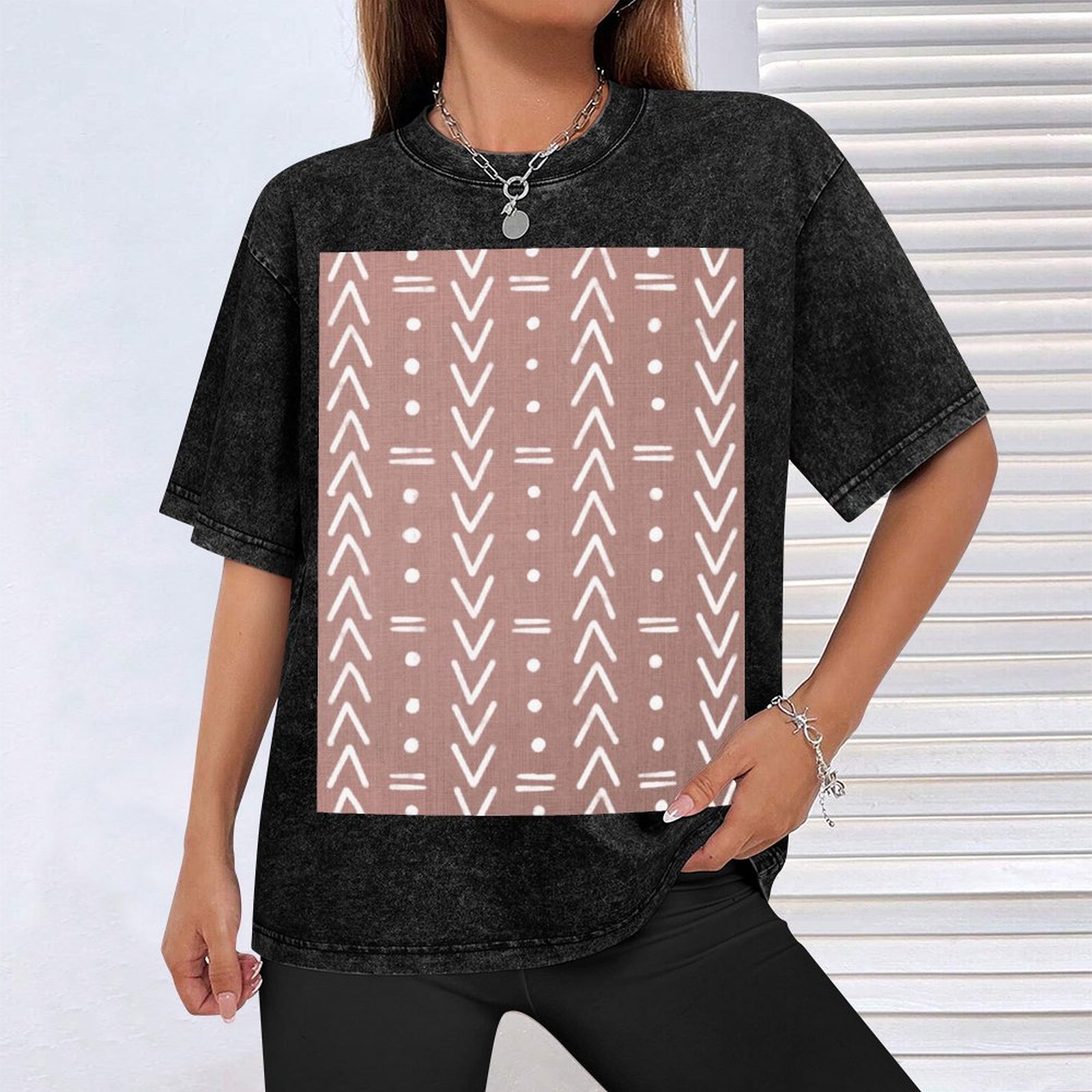 Mudcloth White Geometric Shape - đánh giá và giá Mudcloth Print Top