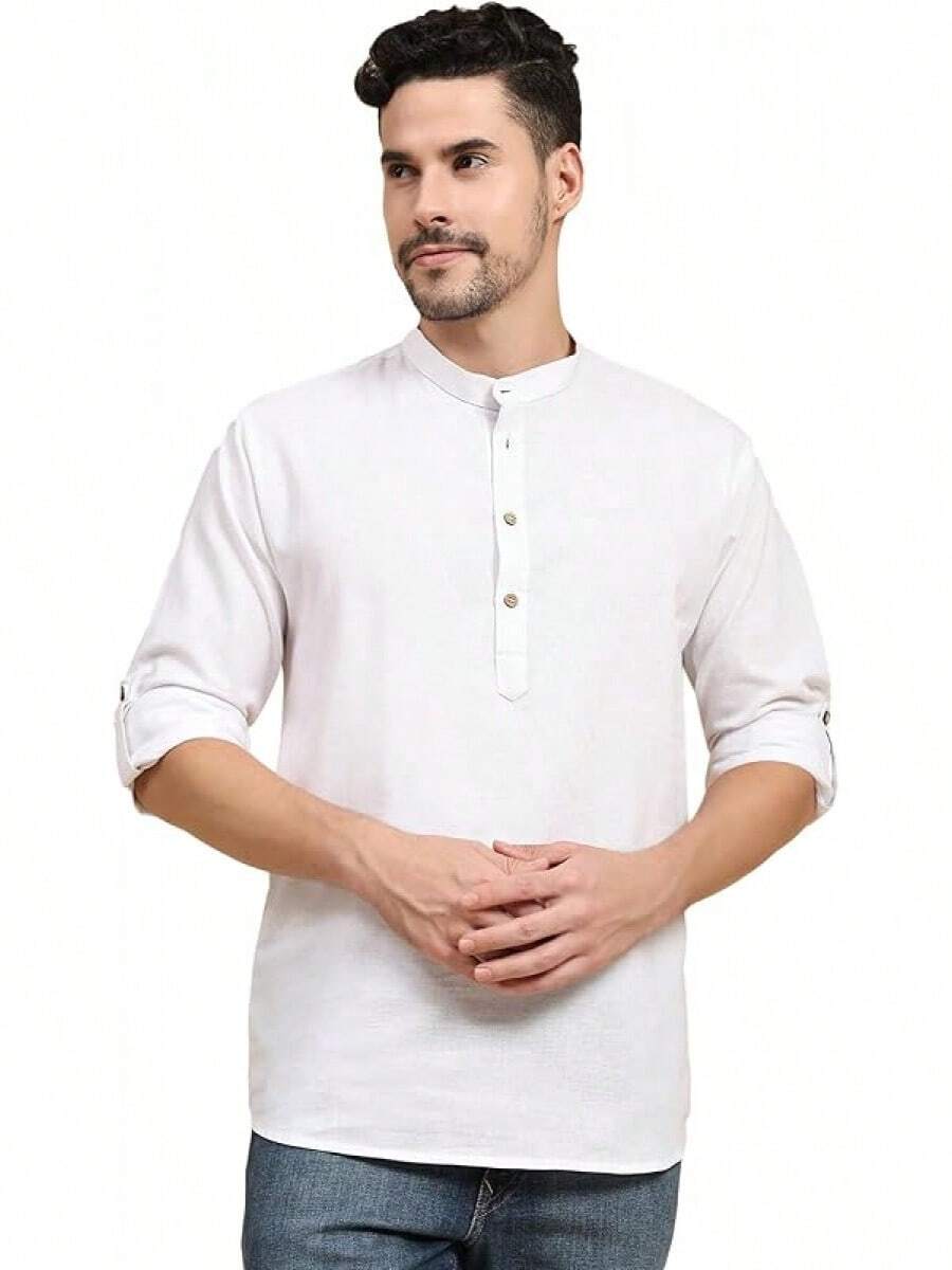 Mens Cotton Linen Kurta Shirt  - đánh giá và giá Kurta Men Cotton