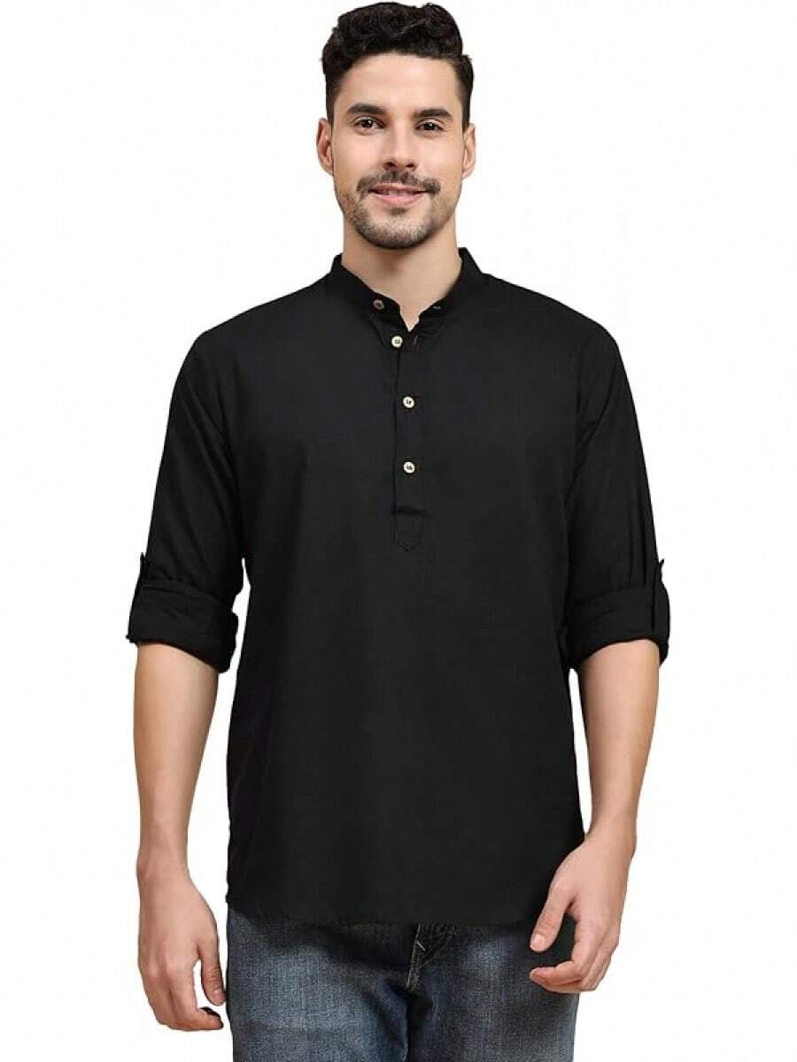 Mens Cotton Linen Kurta Shirt  - đánh giá và giá Kurta Men Cotton